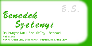 benedek szelenyi business card